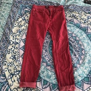 BDG cigarette ankle red jeans